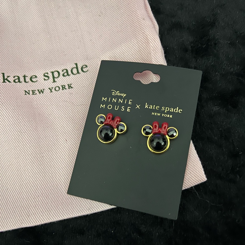 Kate Spade x Disney Minnie Mouse Stud Earrings BNIB